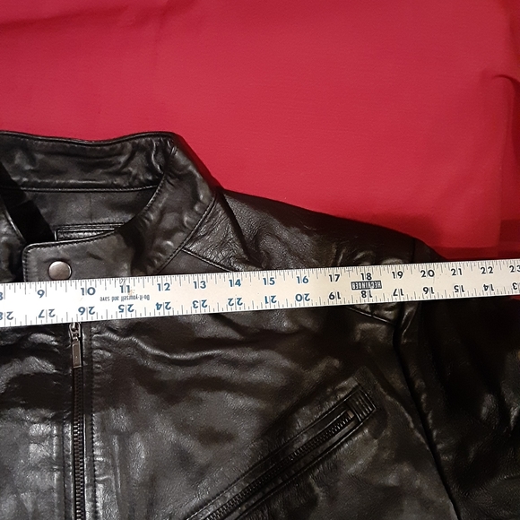 NWOT Men's Black Leather Jacket - Picture 12 of 12